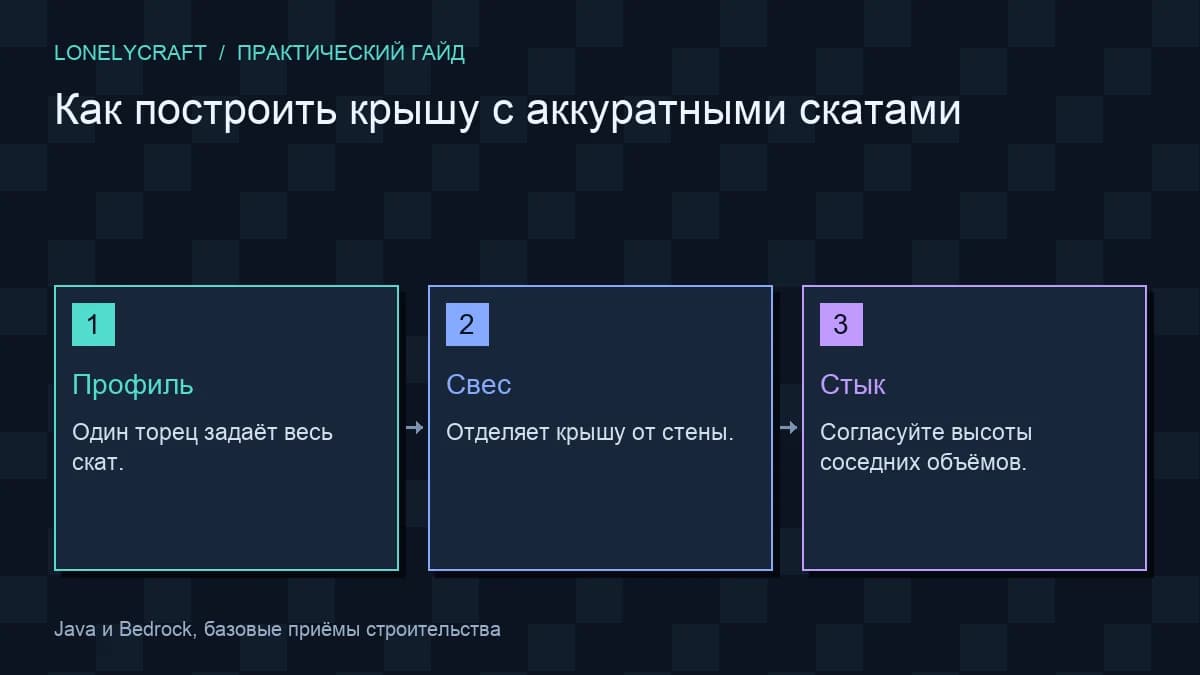 Схема: Профиль → Свес → Стык