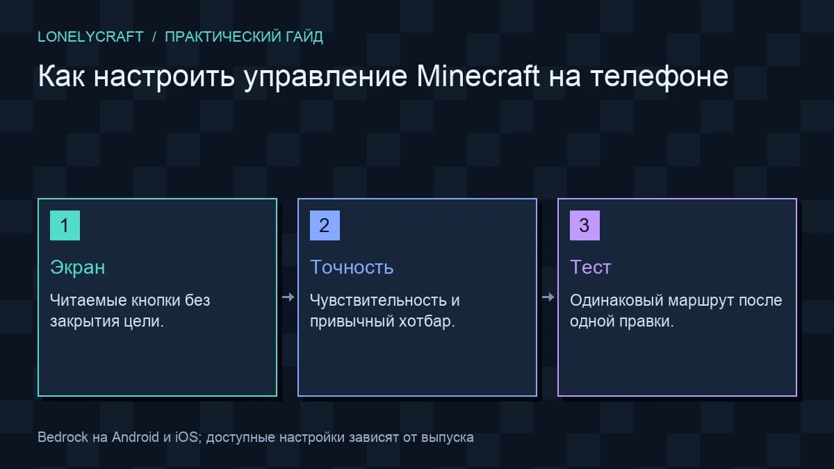 Схема: Экран → Точность → Тест