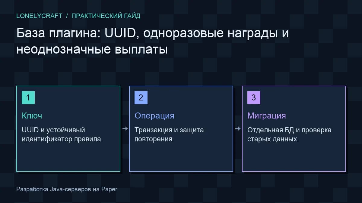 Схема: Ключ → Операция → Миграция