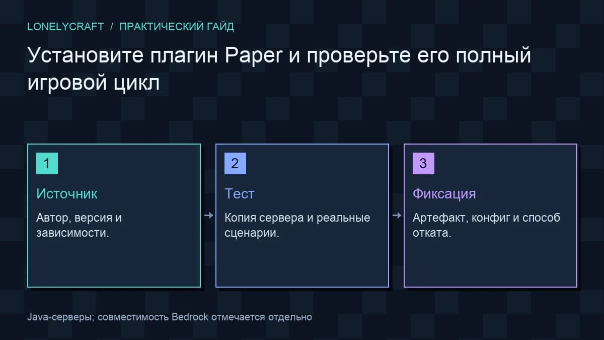Схема: Источник → Тест → Фиксация