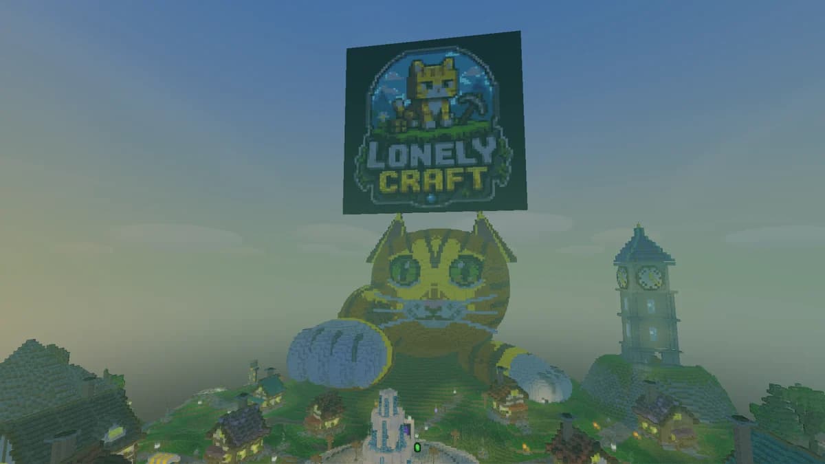 Остров спавна LonelyCraft на закате с водоёмами